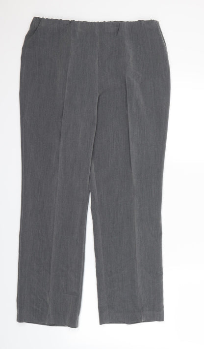 Bonmarche Womens Grey   Dress Pants Trousers Size 12 L27 in
