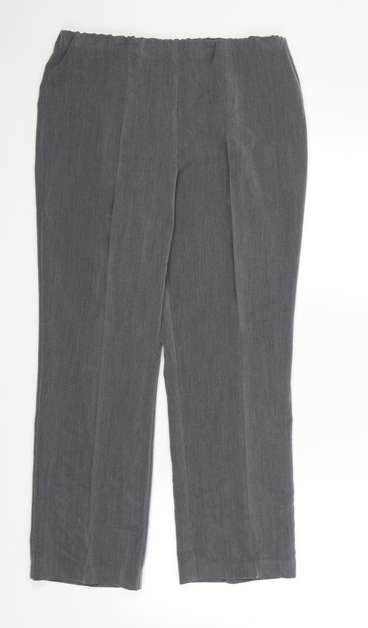 Bonmarche Womens Grey   Dress Pants Trousers Size 12 L27 in