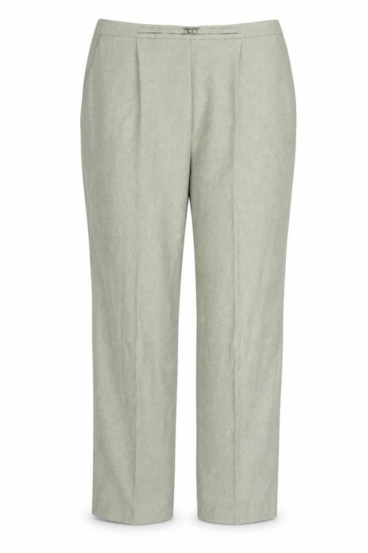 Womens UK Size 18 Classic Regular Fit Dress Pants Green Trousers