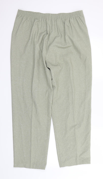 Classic  Womens Green   Dress Pants Trousers Size 18 L30 in