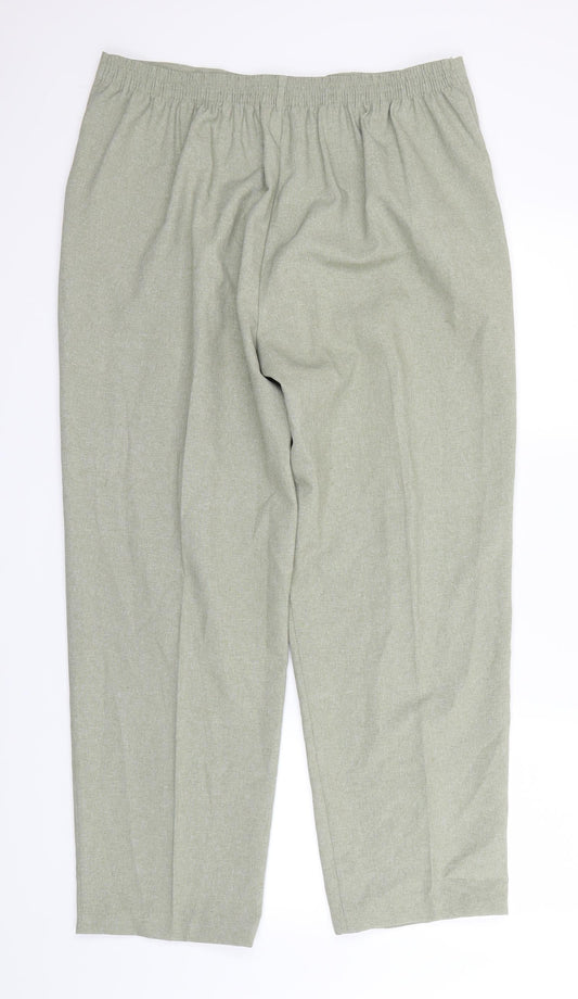 Classic  Womens Green   Dress Pants Trousers Size 18 L30 in