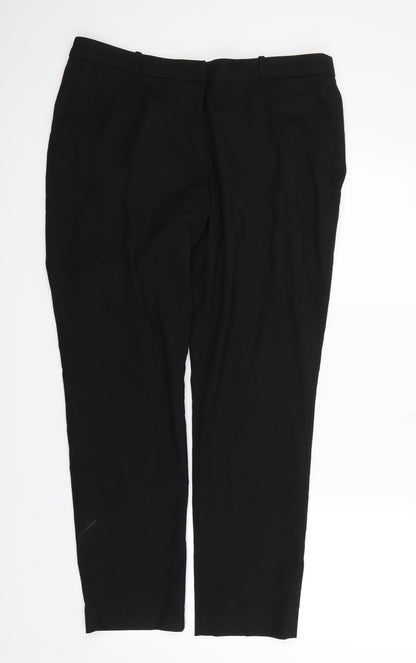Womens UK Size 12 H&M Regular Fit Dress Pants Black Trousers