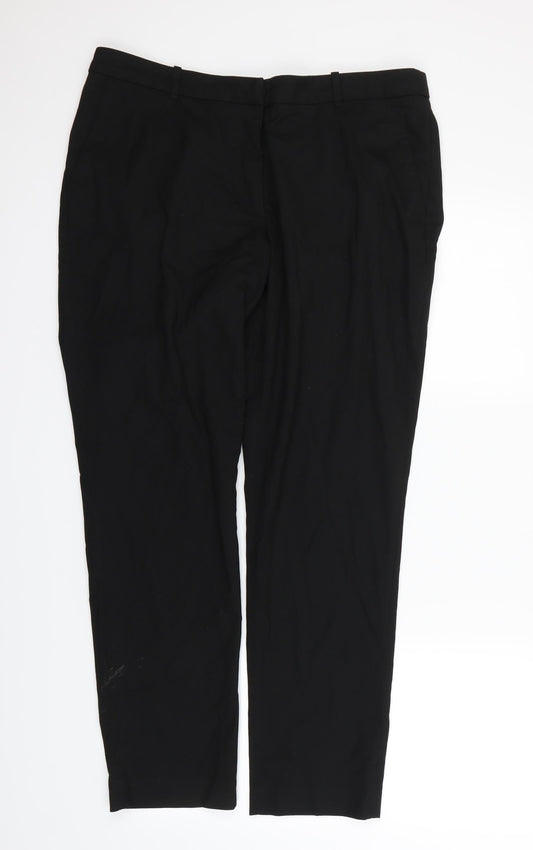 Womens UK Size 12 H&M Regular Fit Dress Pants Black Trousers