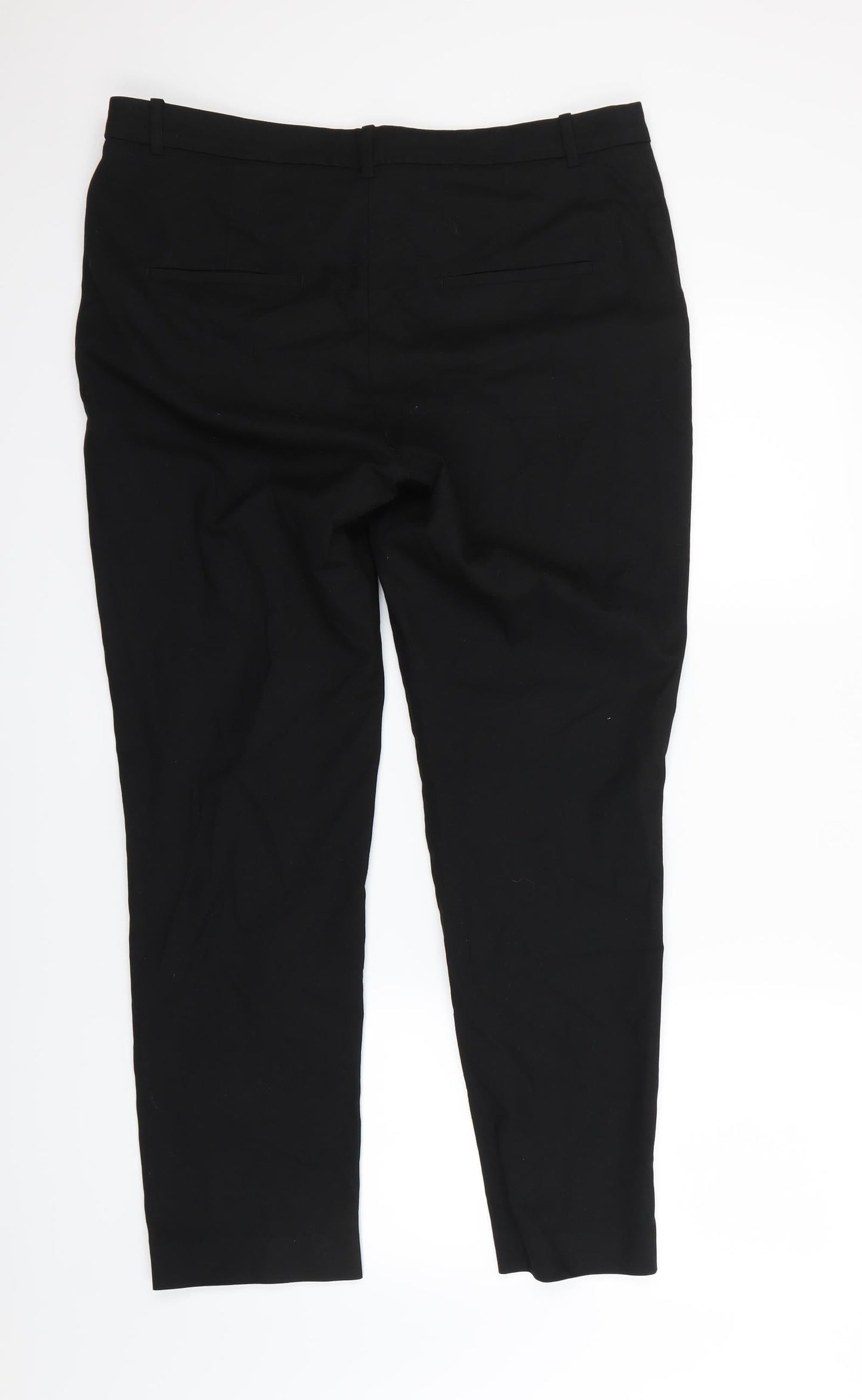 Womens UK Size 12 H&M Regular Fit Dress Pants Black Trousers