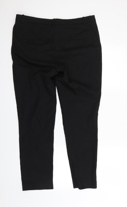 Womens UK Size 12 H&M Regular Fit Dress Pants Black Trousers