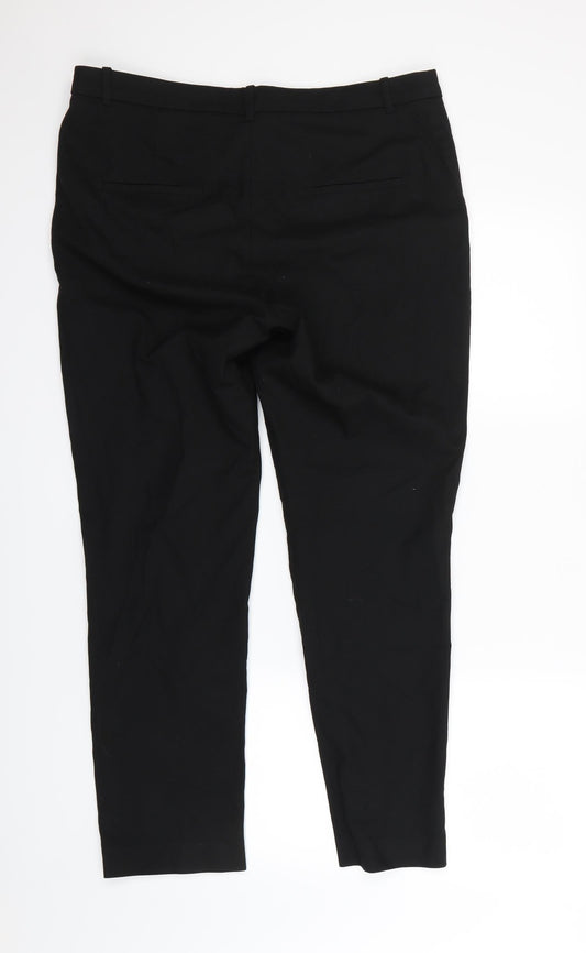 Womens UK Size 12 H&M Regular Fit Dress Pants Black Trousers