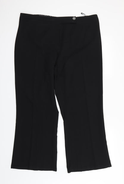 M&Co Womens Black   Dress Pants Trousers Size 18 L26 in
