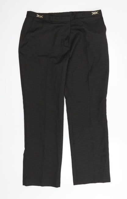 Womens UK Size 16 Classic Regular Fit Dress Pants Brown Trousers