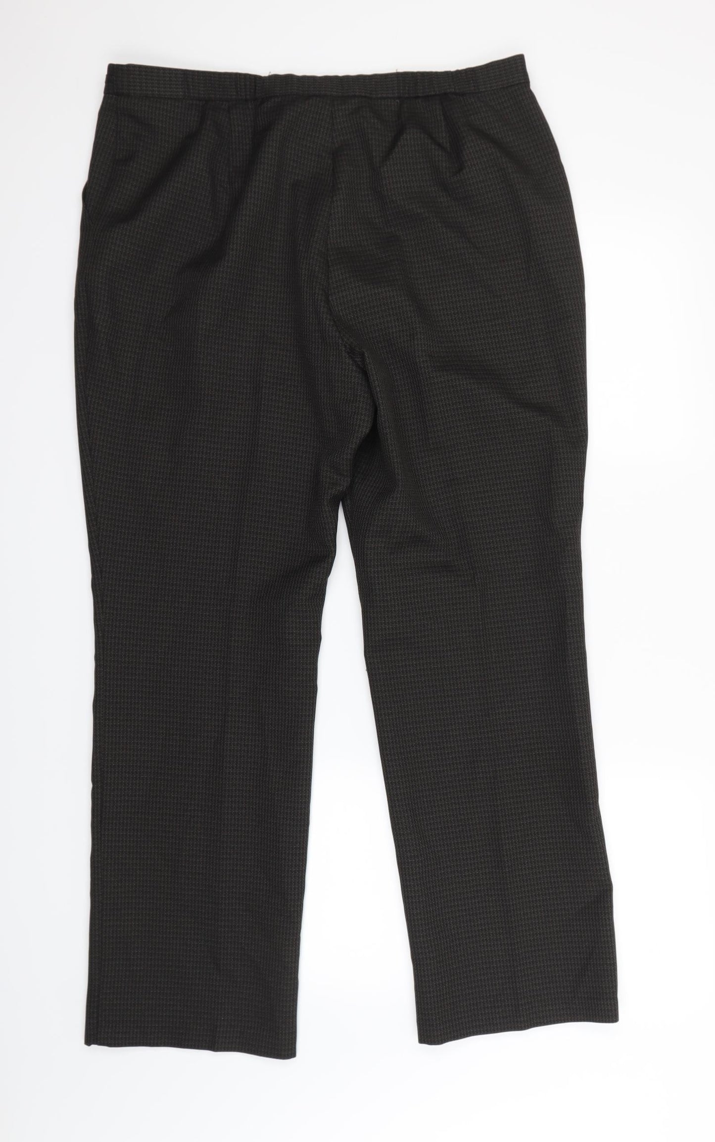 Womens UK Size 16 Classic Regular Fit Dress Pants Brown Trousers
