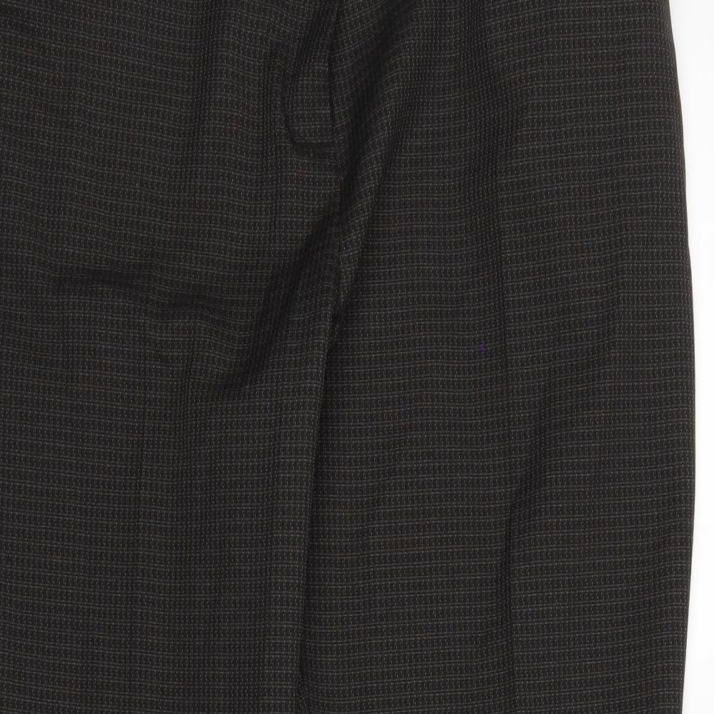 Womens UK Size 16 Classic Regular Fit Dress Pants Brown Trousers