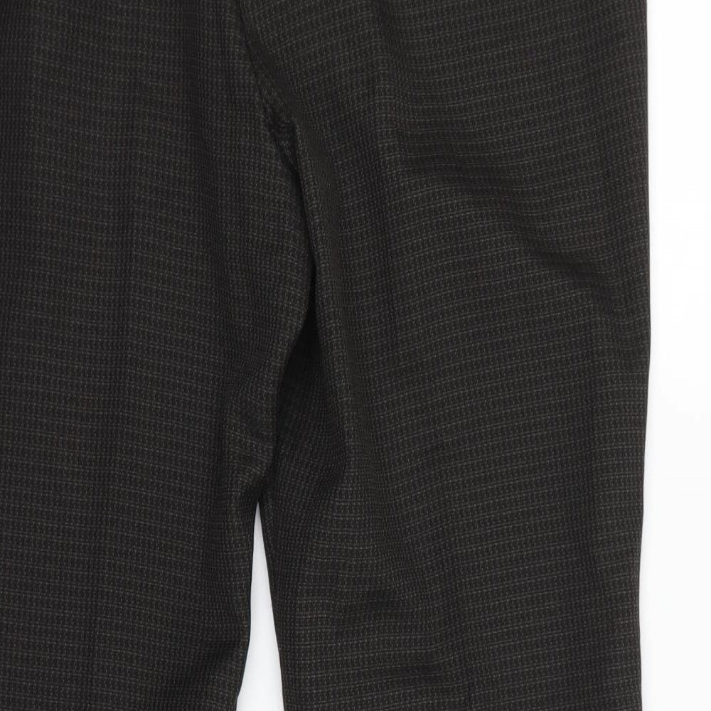 Womens UK Size 16 Classic Regular Fit Dress Pants Brown Trousers