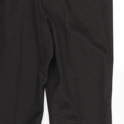 Womens UK Size 16 Classic Regular Fit Dress Pants Brown Trousers