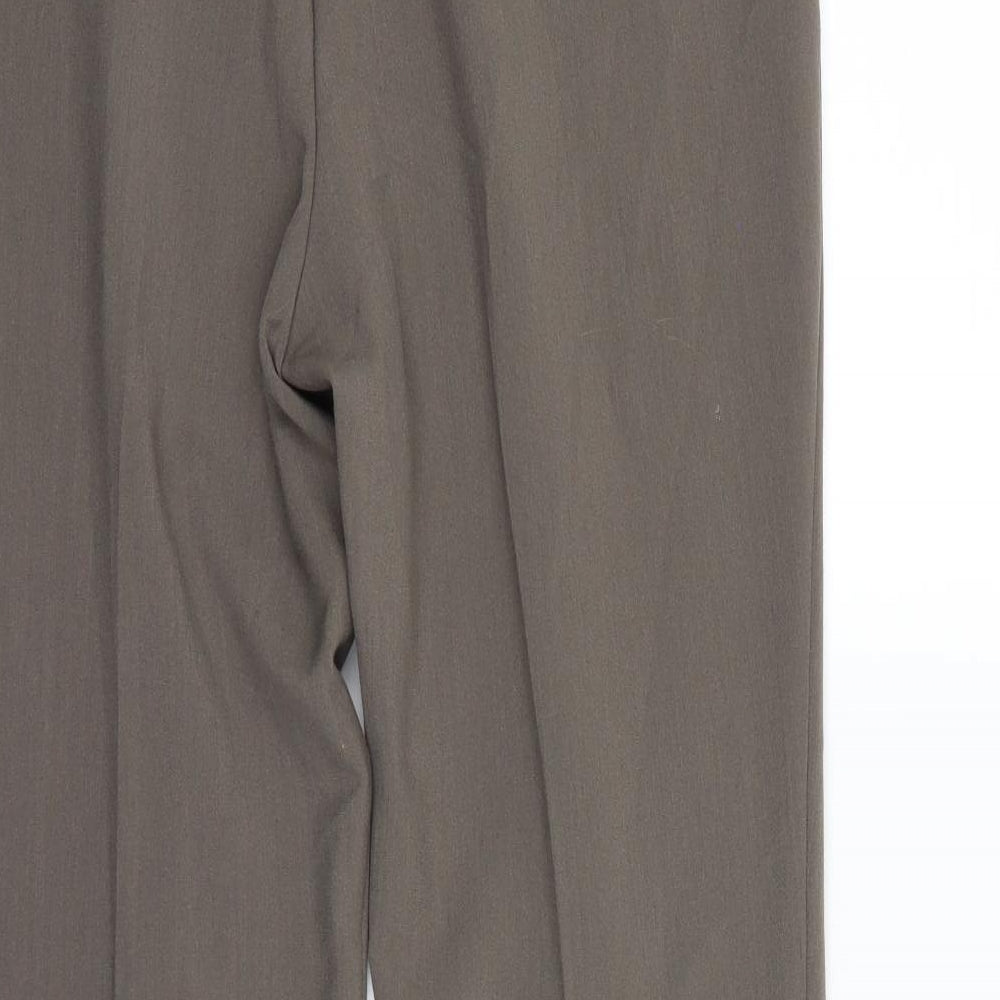 BM Collection Womens Beige   Dress Pants Trousers Size 12 L26.5 in