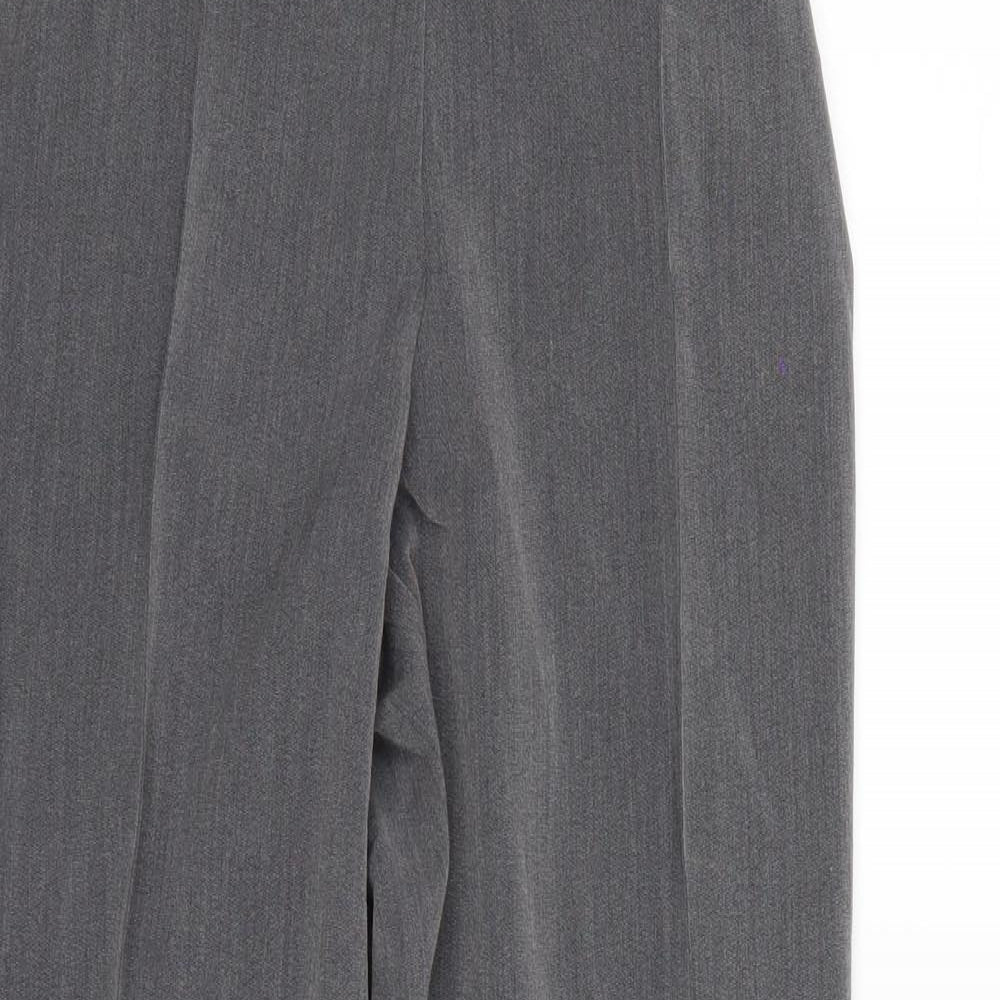 Womens UK Size 12 Bonmarché Regular Fit Dress Pants Grey Trousers