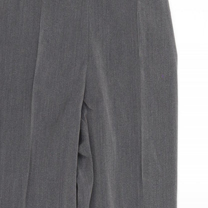Womens UK Size 12 Bonmarché Regular Fit Dress Pants Grey Trousers