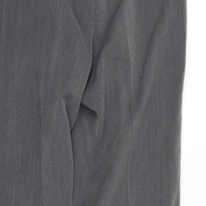 Womens UK Size 12 Bonmarché Regular Fit Dress Pants Grey Trousers