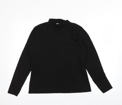 Nutmeg Womens Black   Pullover Sweatshirt Size 14