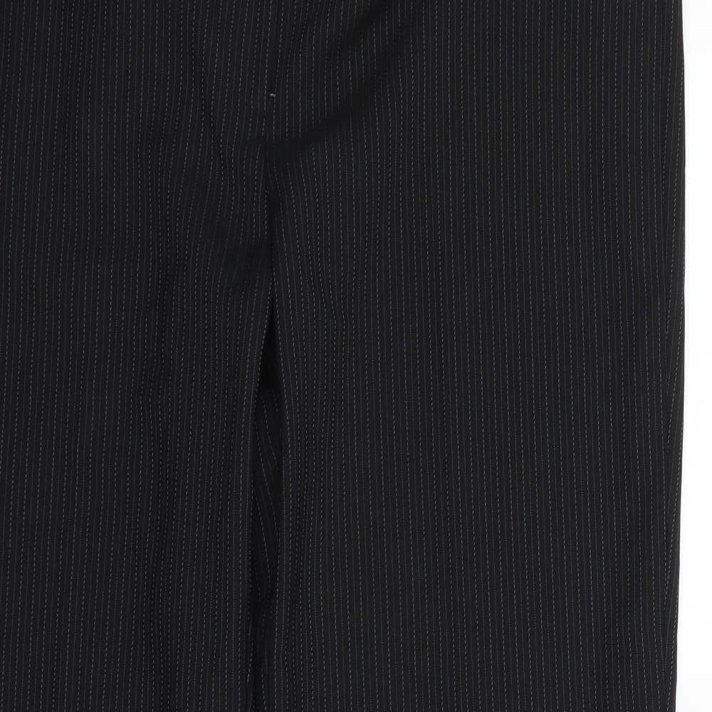George  Womens Black Striped  Dress Pants Trousers Size 12 L31 in
