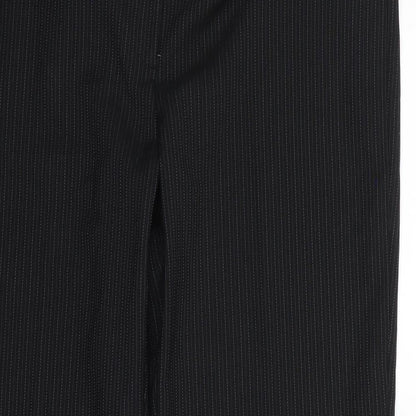 George  Womens Black Striped  Dress Pants Trousers Size 12 L31 in