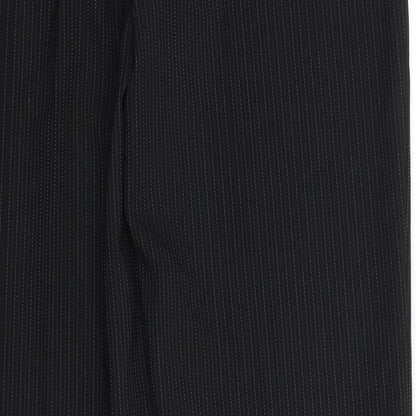 George  Womens Black Striped  Dress Pants Trousers Size 12 L31 in