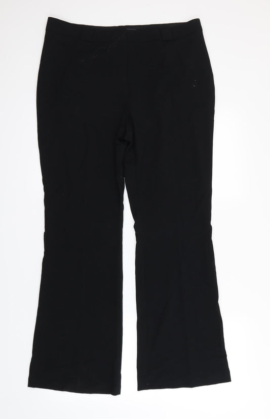 M&S  Womens Black   Dress Pants Trousers Size 14 L29 in