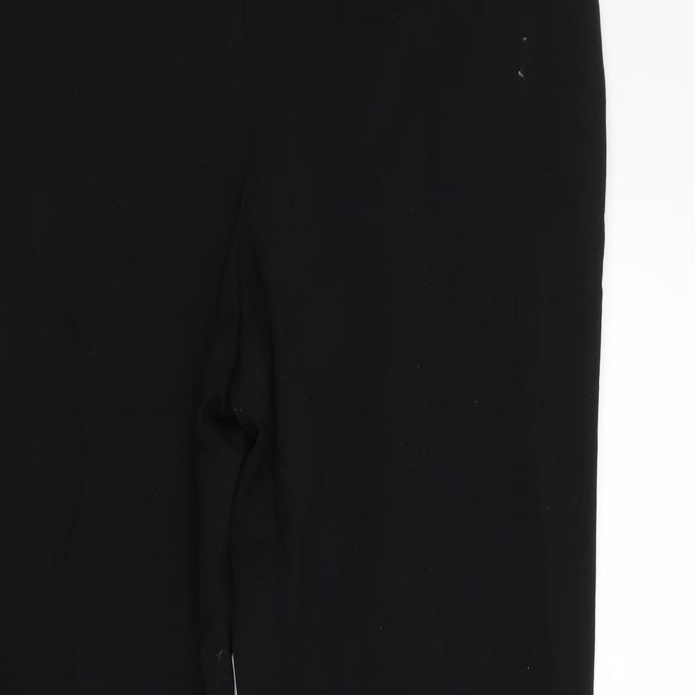 Womens UK Size 14 M&S Regular Fit Dress Pants Black Trousers