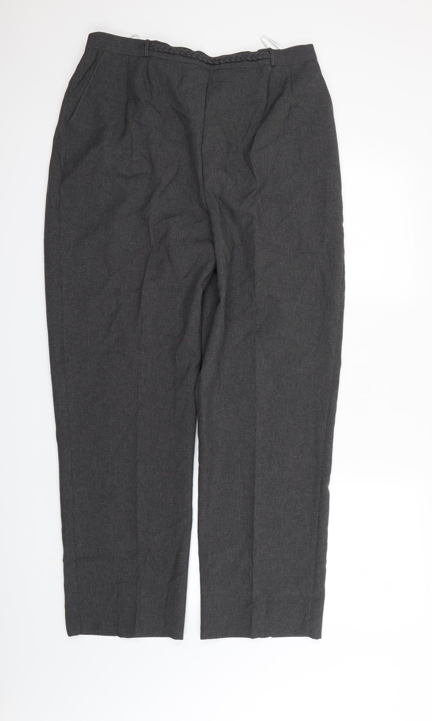 Womens UK Size 20 Sarah Hamilton Regular Fit Dress Pants Grey Trousers