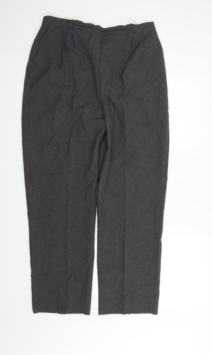 Womens UK Size 20 Sarah Hamilton Regular Fit Dress Pants Grey Trousers