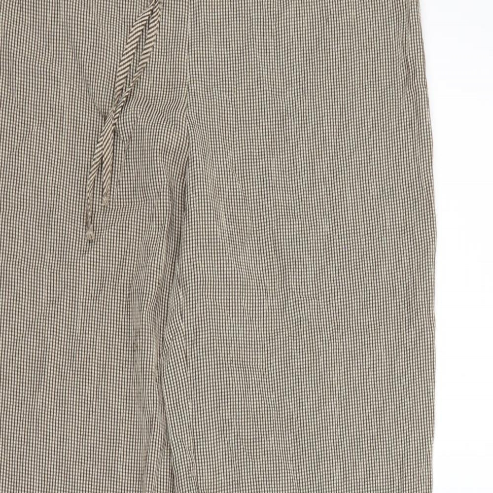 M&S  Womens Beige Striped  Dress Pants Trousers Size 8 L28 in