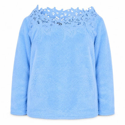 Zanzea Womens Blue   Pullover Sweatshirt Size XL