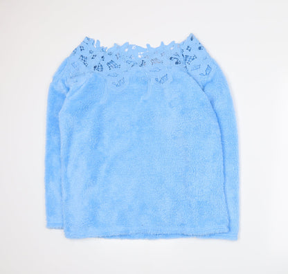 Zanzea Womens Blue   Pullover Sweatshirt Size XL