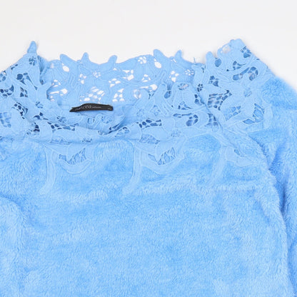 Zanzea Womens Blue   Pullover Sweatshirt Size XL