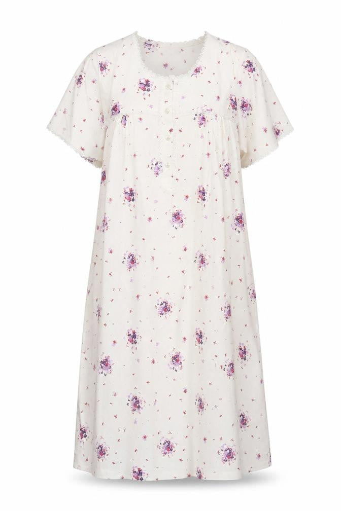 Bonmarché Womens White Floral A-Line Size S