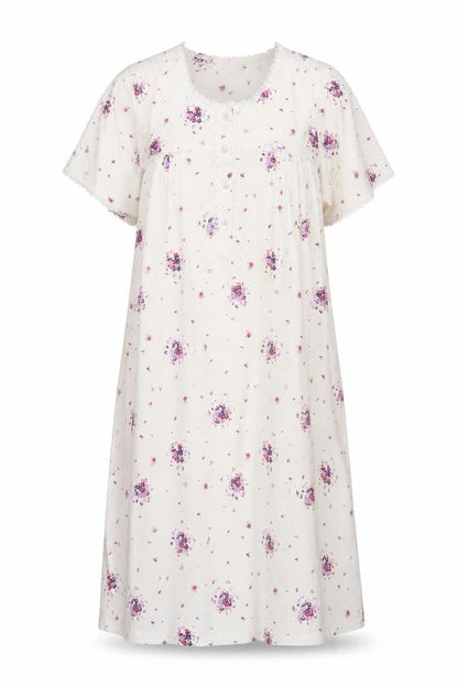 Bonmarché Womens White Floral A-Line Size S