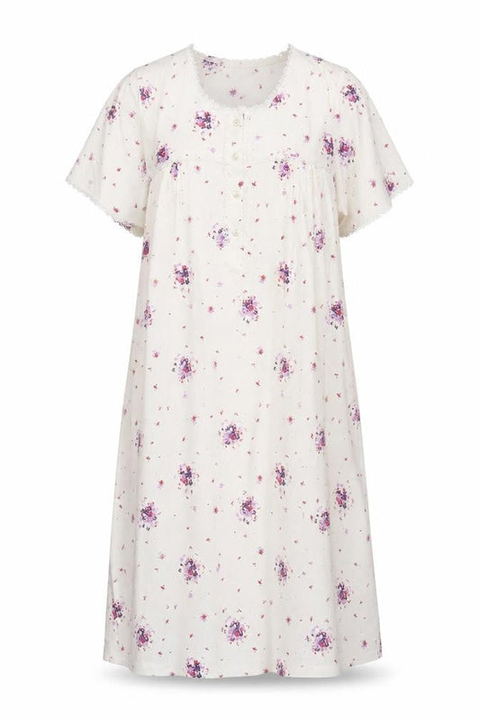 Bonmarché Womens White Floral A-Line Size S