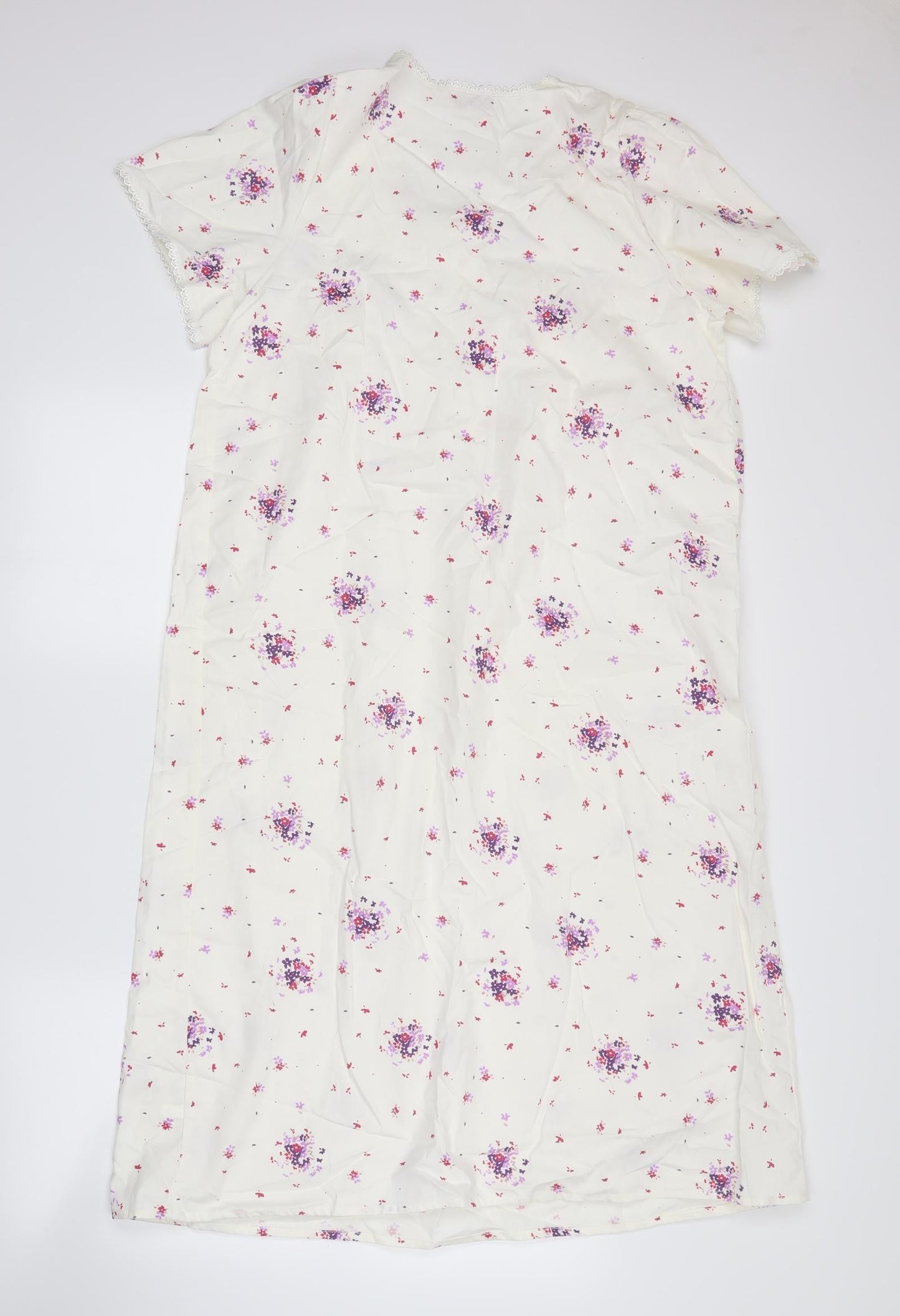 Bonmarché Womens White Floral  A-Line  Size S