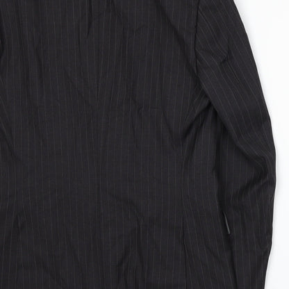JAG Mens Grey Striped  Jacket Suit Jacket Size L