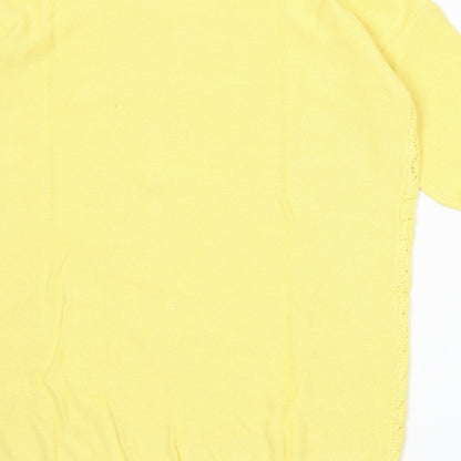 Damart Womens Yellow  Knit Pullover Jumper Size 16
