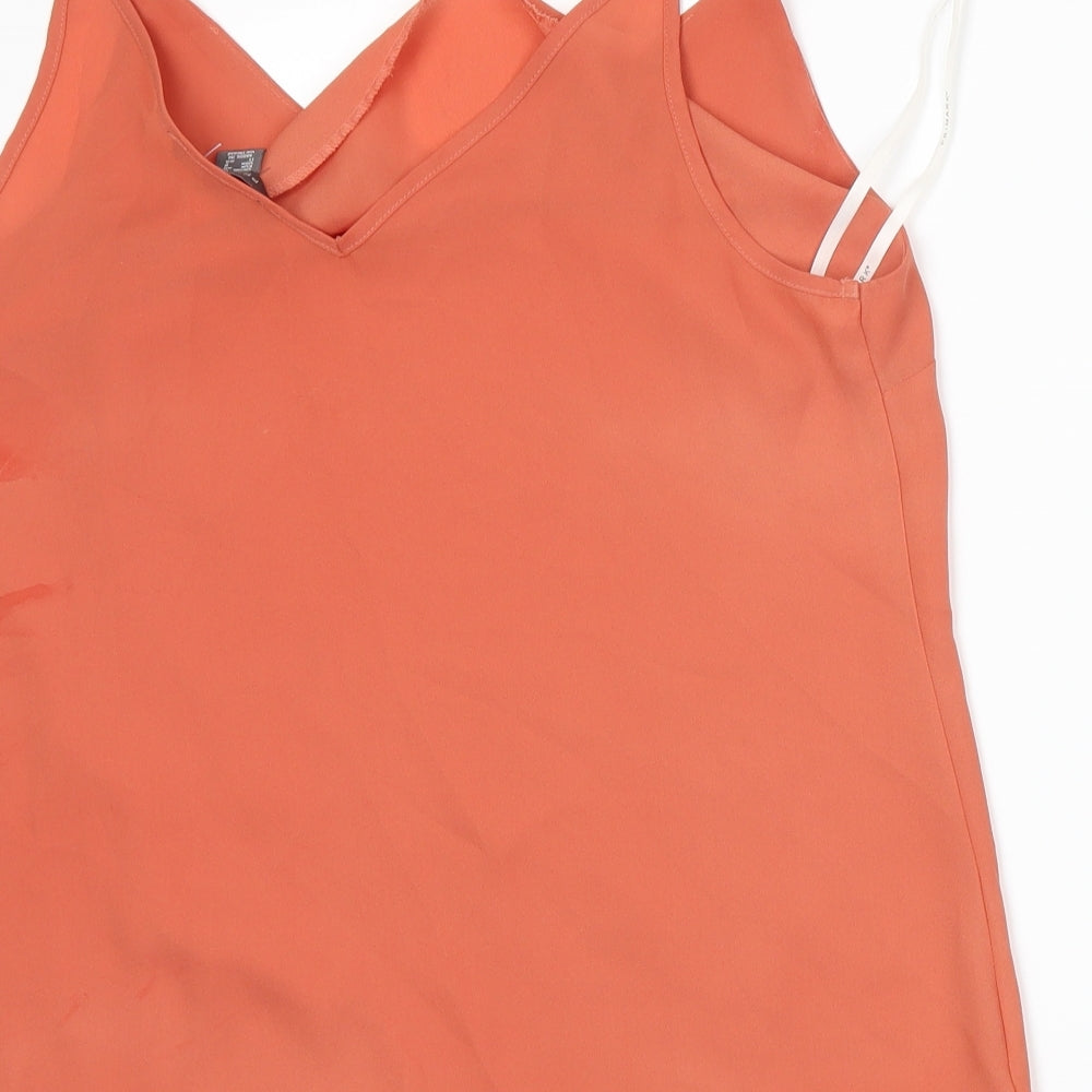 Primark Womens Orange   Basic Tank Size 12