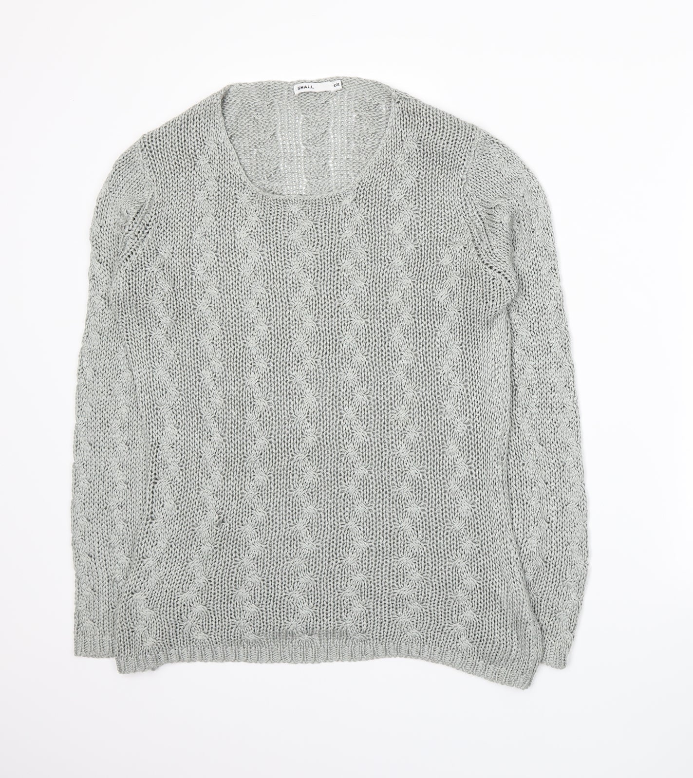 EA Womens Grey  Knit Pullover Jumper Size S