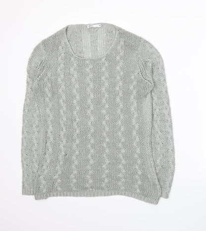 EA Womens Grey  Knit Pullover Jumper Size S