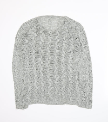 EA Womens Grey  Knit Pullover Jumper Size S