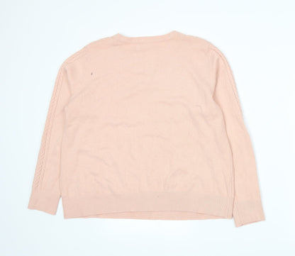Preworn Womens Pink  Knit Pullover Jumper Size 16
