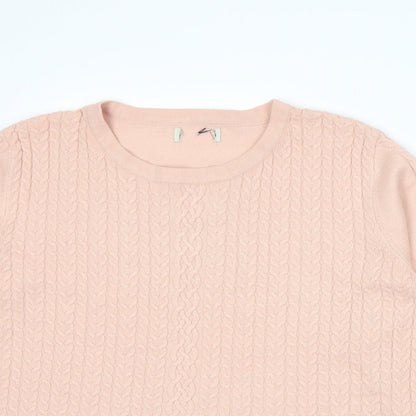 Preworn Womens Pink  Knit Pullover Jumper Size 16