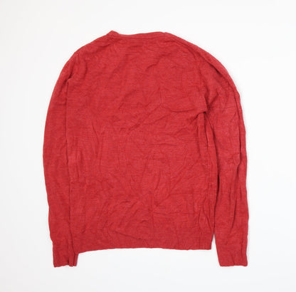 Cedar Wood State Womens Red  Knit Pullover Jumper Size M