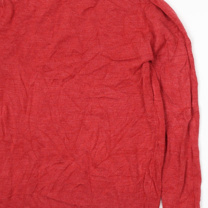 Cedar Wood State Womens Red  Knit Pullover Jumper Size M