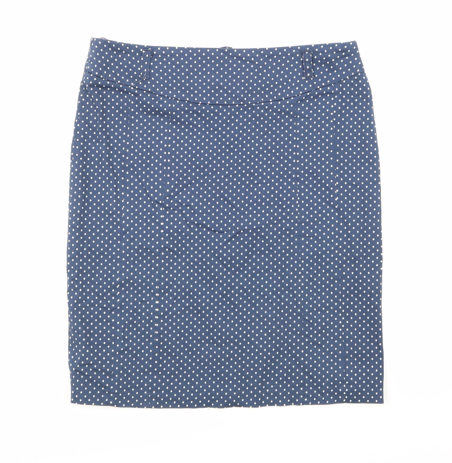 Paraphrase Womens Blue Polka Dot  A-Line Skirt Size 12