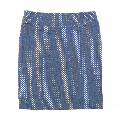Paraphrase Womens Blue Polka Dot  A-Line Skirt Size 12