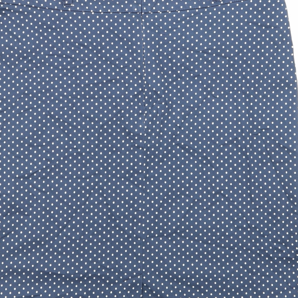 Paraphrase Womens Blue Polka Dot  A-Line Skirt Size 12