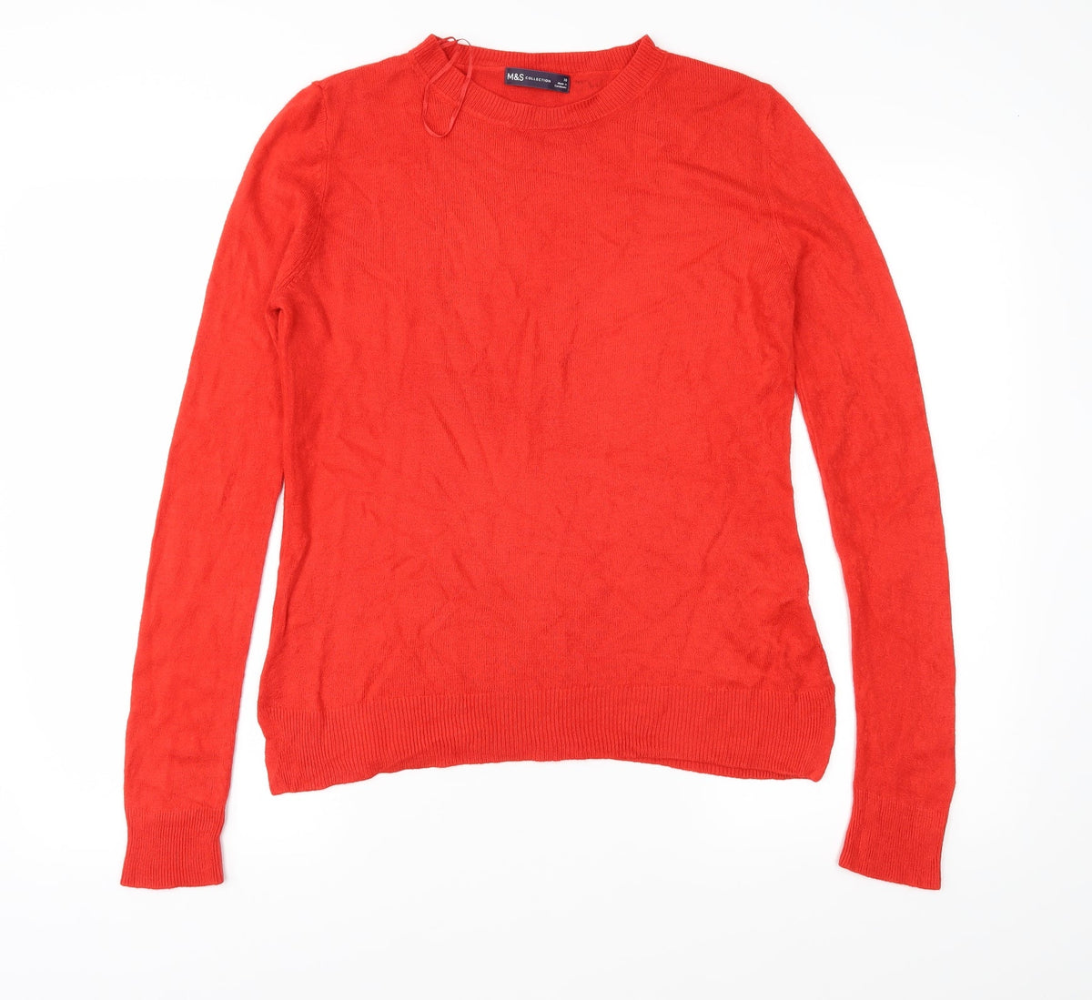 Marks and Spencer Womens Red  Knit Pullover Jumper Size 10